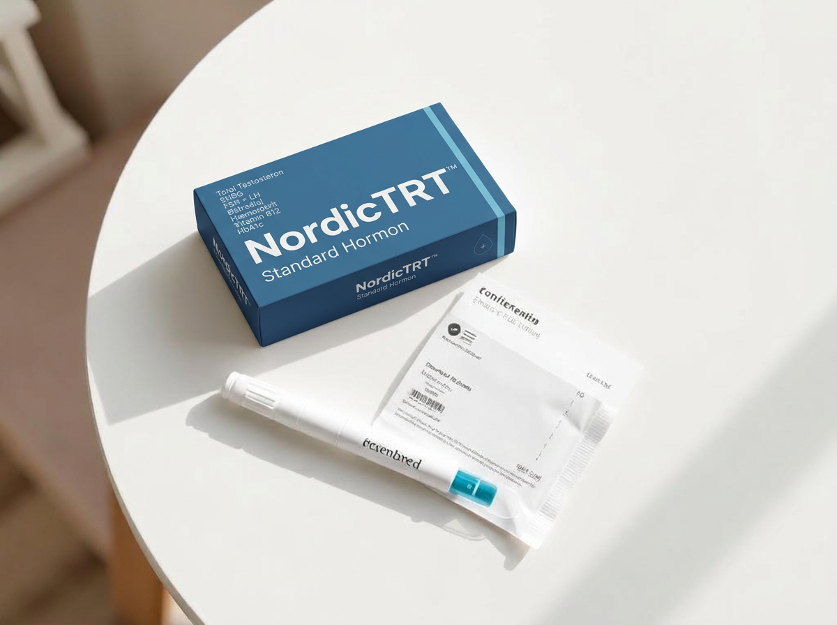 NordicTRT Standard Hormon blood-test box with a finger-prick collection kit